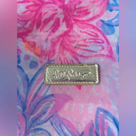 Lilly Pulitzer Pink Isle Snappy Turtle Mesh Shopper's Tote - Picture 2 of 4